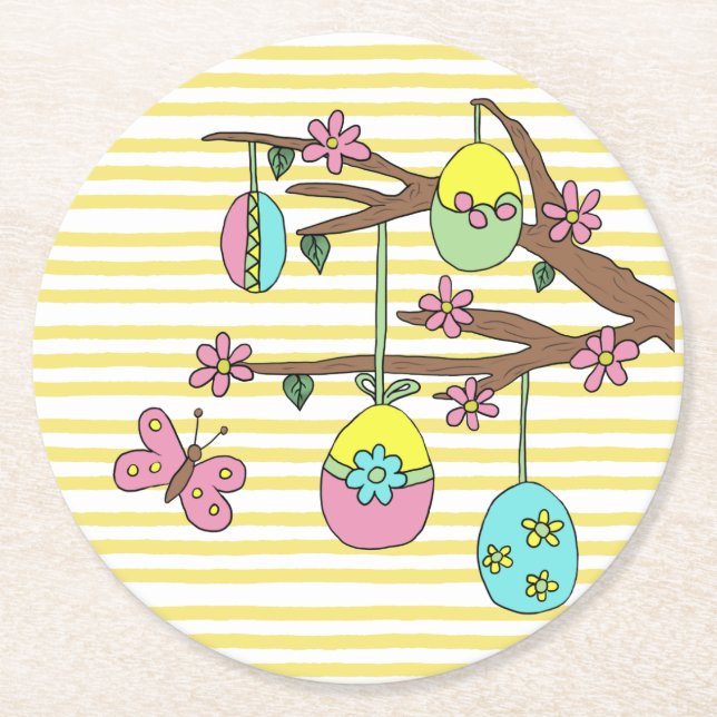 ostern  runder pappuntersetzer (Vorderseite)
