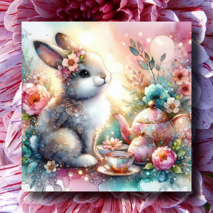 Ostern Segeln Frühling Tee Glitzer Bunny Easter Feiertagskarte