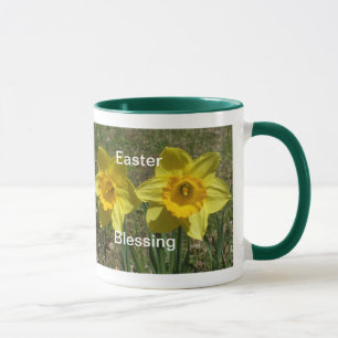 Ostern Segen-Zwei Gelb-Narzissen Tasse