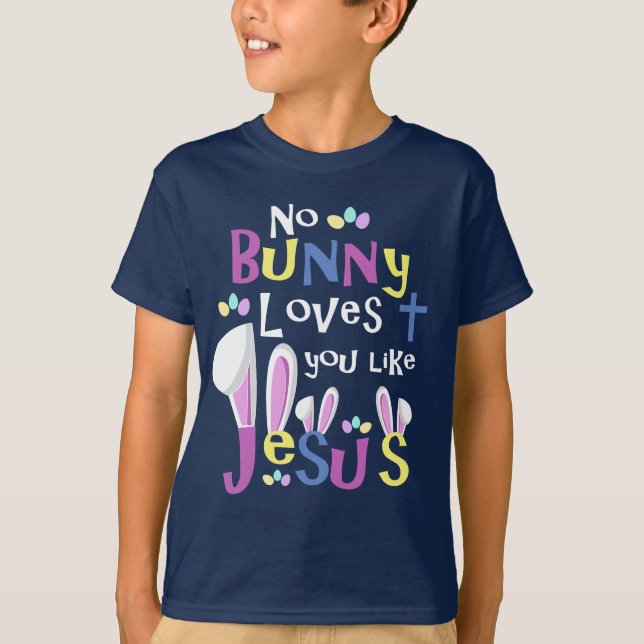 Ostern-Shirt-Kinder - kein Häschen aber Jesus T-Shirt (Vorderseite)
