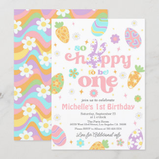 Ostern so erfreut, ein Geburtstag zu sein Einladung