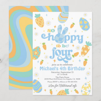 Ostern so hallo zu vier Jungen Geburtstag zu werde Einladung