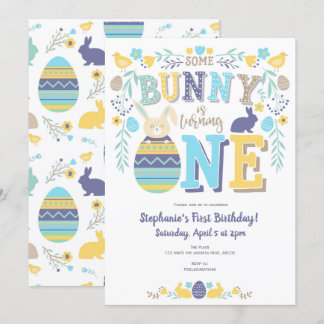 Ostern, Sonne, Frühling, 1. Geburtstag Einladung