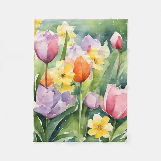 Ostern steht vor der Tür Fleecedecke (Vorderseite)