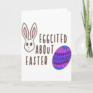 Ostern Süß Eggcited Über Ostern Wortwitz Zitat Lus Karte