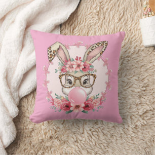 Ostern Süße Florale Hase Leopard Geschenk  Kissen