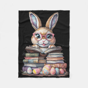 Ostern Süße Lesebunny Gles Bücher Bücherwurm Lesen Fleecedecke