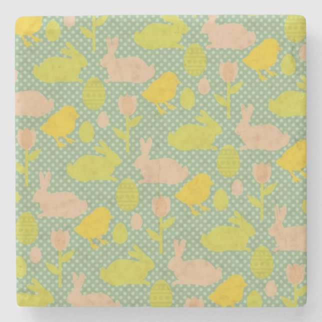 Ostern-Tapete Steinuntersetzer (Vorderseite)