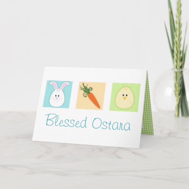 Ostern-Trio Ostara Karte (Vorderseite)