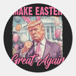 Ostern Trump 2025 macht Ostern wieder zum lustigen Runder Aufkleber