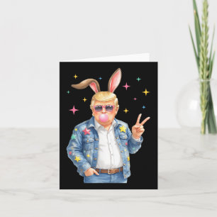 Ostern Trump Bunny Blows Bubles Sungles Peace Si Karte