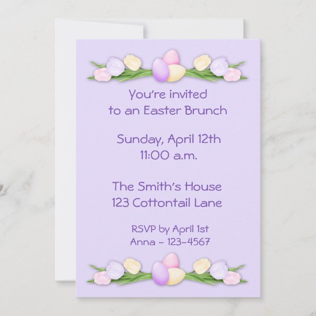 Ostern-Tulpe-Einladung Einladung (Vorderseite)