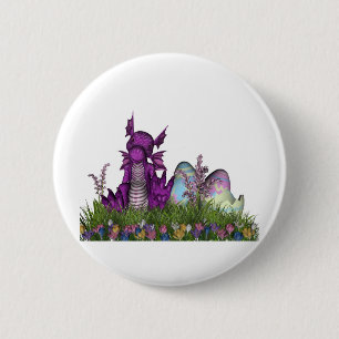 Ostern-Überraschungs-Baby-Drache Button