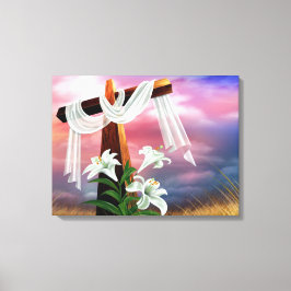 Ostern und Palm Sonntag Kreuze und Szenen Leinwanddruck