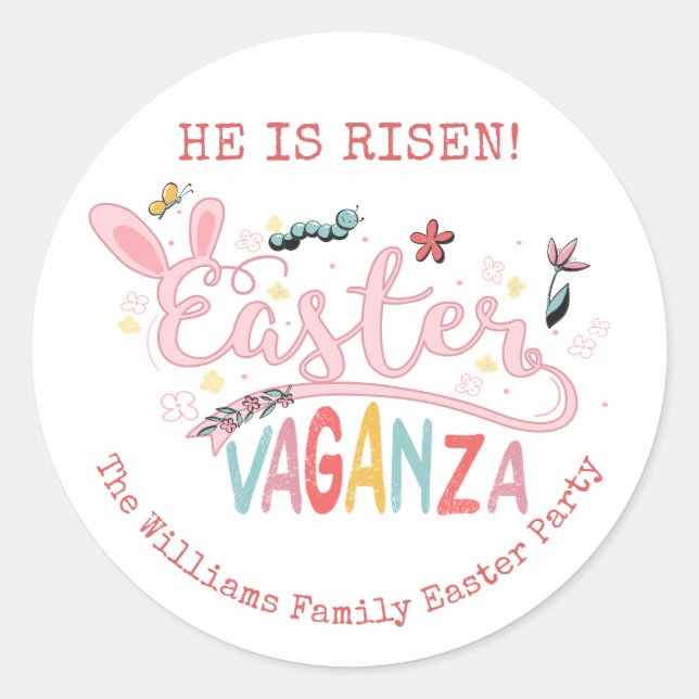 Ostern Vaganza Pascua Piazza della Riforma Runder Aufkleber (Vorderseite)