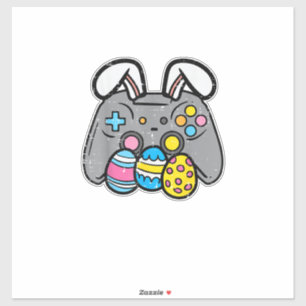 Ostern Videospiel Hase Eier Gaming Gamer Jungen Mä Aufkleber