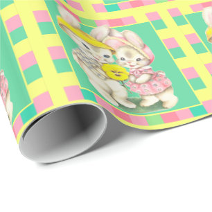 Ostern Vintage Osterhase Hasen Kaninchen Geschenkpapier