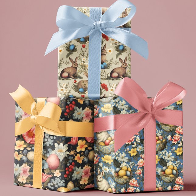 Ostern Vintager Frühling Blumengebäck Geschenkpapier Set (Von Creator hochgeladen)