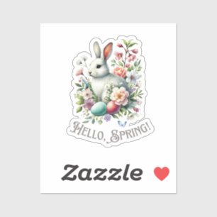 Ostern Wasserfarben Bunny & Eggs Aufkleber