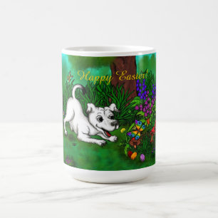 Ostern - Welpe Capo and Butterfly Kaffeetasse