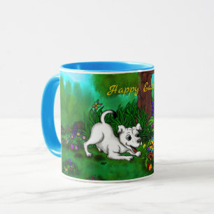 Ostern - Welpe Capo and Butterfly Tasse