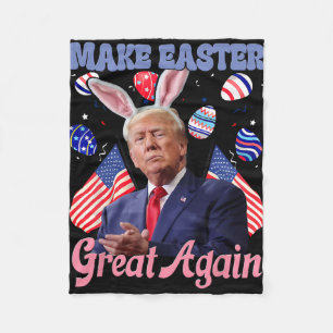 Ostern wieder großartig machen lustiger Trump-Hase Fleecedecke