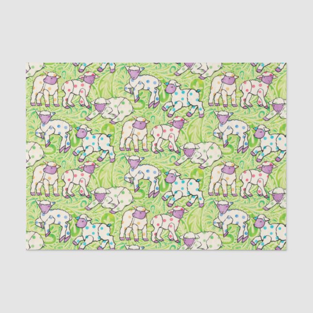 Ostern wirft Muster auf Paisley Seidenpapier (Vorderseite)