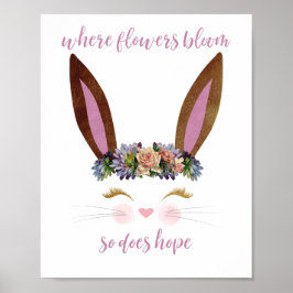 Ostern, wo Blume blühen, so hofft Poster