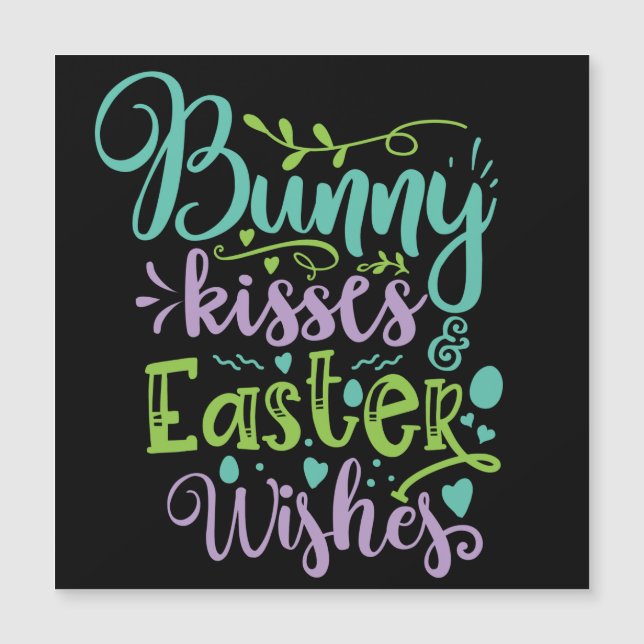 Ostern wünscht Küsse Magnetkarte (Vorderseite)