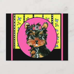 Ostern Yorkie Poos Feiertagspostkarte