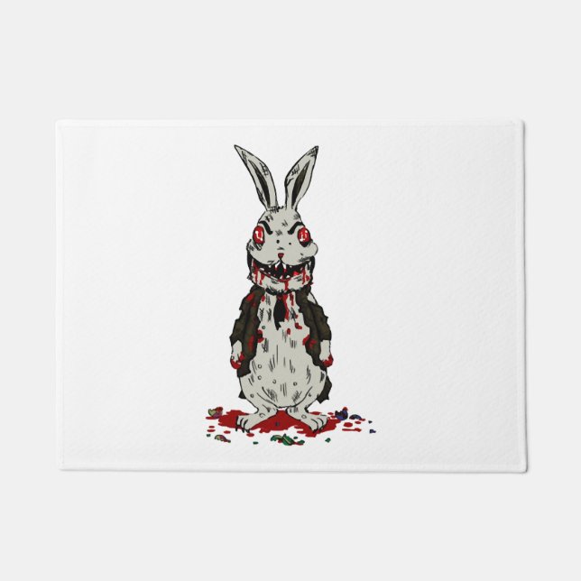 Ostern Zombie Rabbit Halloween Bunny Fußmatte (Vorderseite)