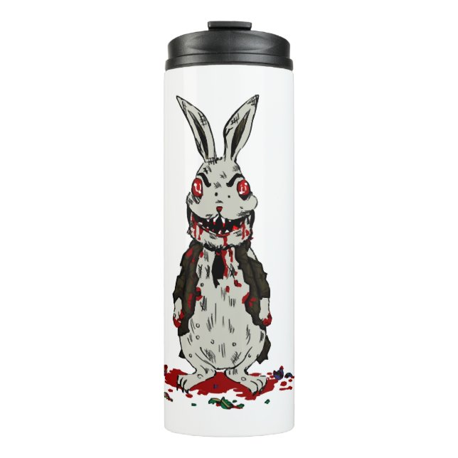 Ostern Zombie Rabbit Halloween Bunny Thermosbecher (Vorderseite)