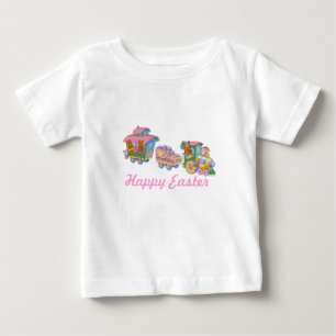 Ostern-Zug, fröhliche Ostern Baby T-shirt