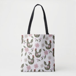 Osternahtloses Muster mit Huhn. Tasche