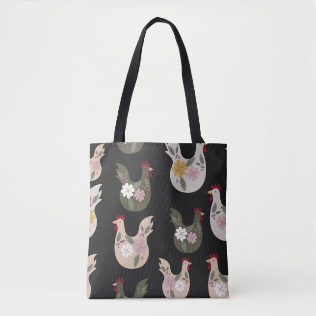 Osternahtloses Muster mit Huhn. Tasche (Vorderseite)