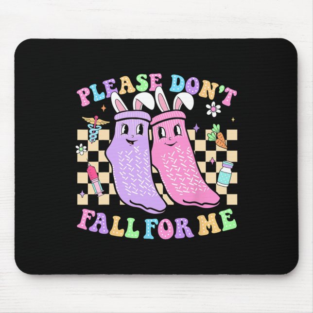 Osternen-Nurse-Socken bitte nicht fallen Mousepad (Vorne)