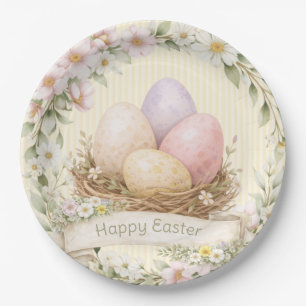 Osternest Frohe Ostern Pappteller