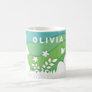Osternferien sonnig, Eier jagen Frühjahr Natur Kaffeetasse