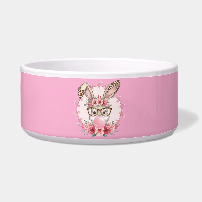 OsterNiedliche Blumenbunny Leopard Geschenk Napf (Vorderseite)