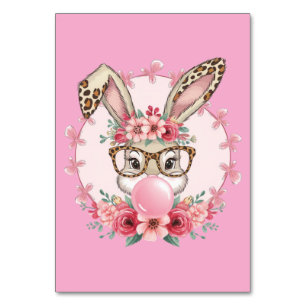 OsterNiedliche Blumenbunny Leopard Geschenk Tischnummer