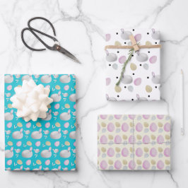 OsterNiedliche WasserfarbenIllustration Geschenkpapier Set
