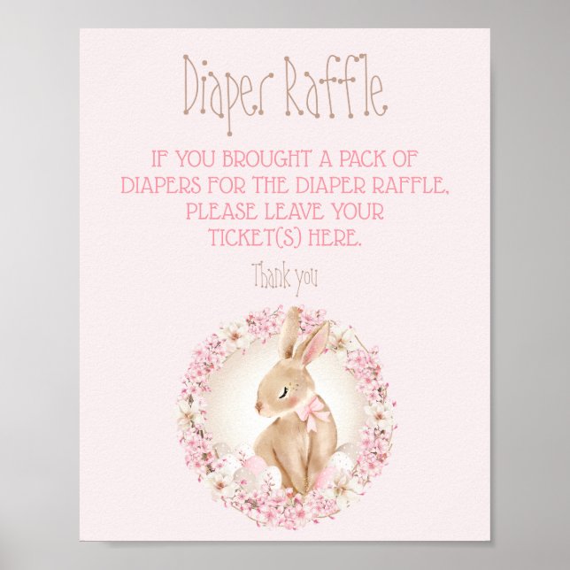 OsterNiedliches Pink-Baby-Duschkopf-Windeln Raffel Poster (Vorne)