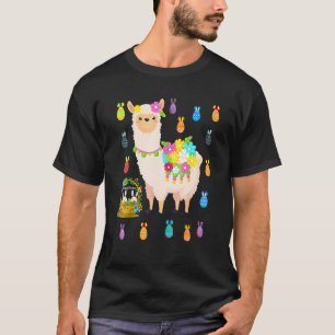 Osternlama mit Bunny Egg Basket Frohe Ostern 20 T-Shirt