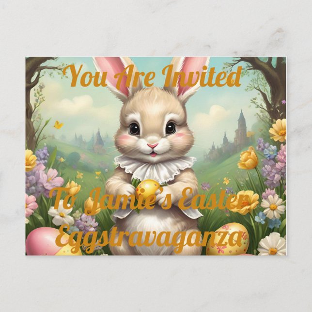 Osteroester, Ostern, Einladungspostkarte (Vorderseite)