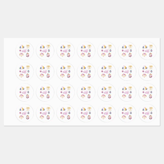 Osterpackung, Osterhacker Etiketten (Blatt)