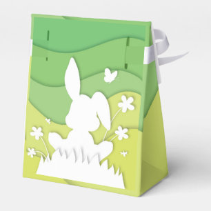 Osterpapier schneidet grüne Natur Frühling Geschenkschachtel