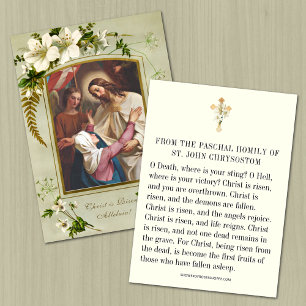 Osterpaschal Homily Gebet St. John Chrysostom Mitteilungskarte
