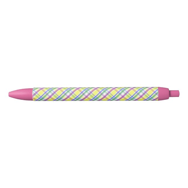 Osterpastel Karierter Frühling Muster Kugelschreiber (Vorderseite)