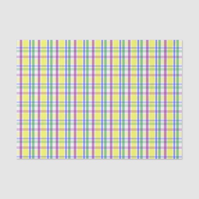Osterpastel Karierter Frühling Muster Seidenpapier (Vorderseite)
