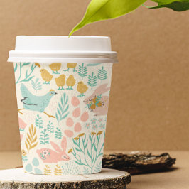 Osterpastellfarben Symbole nahtlos Muster Pappbecher